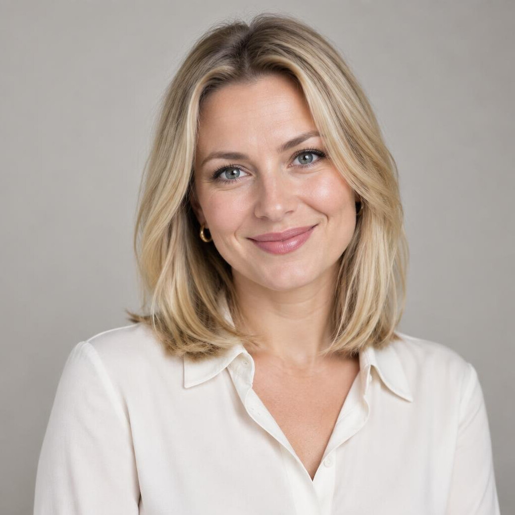 Portrait of a woman with a warm smile