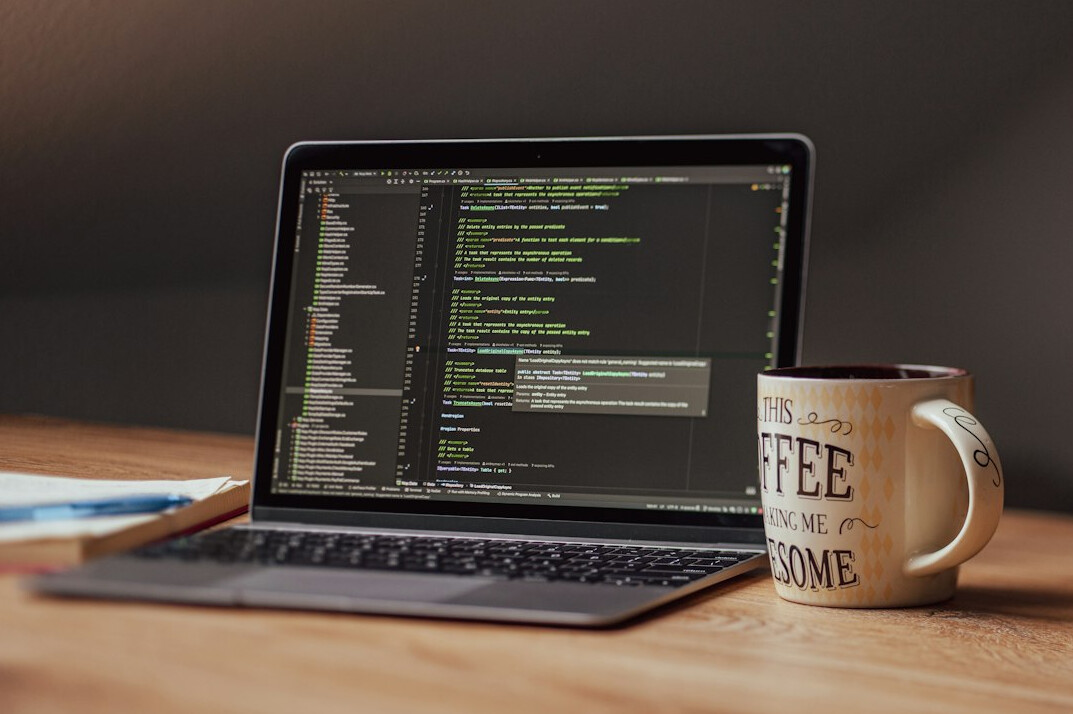 developer working on laptop